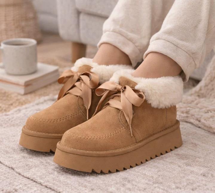 AUSTRALIAN SHEPHERD® UGG Boots Sheepskin Wool Collar Lace Up Platform Cozira UGG AUSTRALIAN SHEPHERD