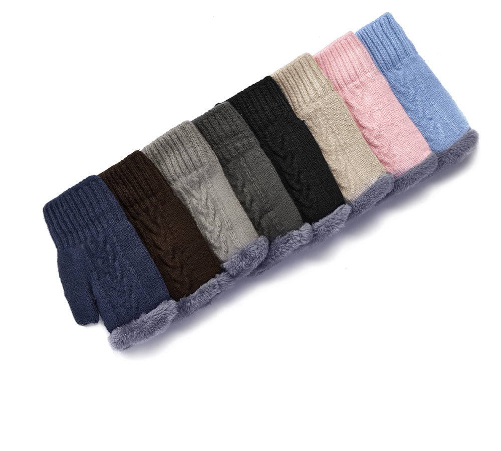 EVERAU® Fingerless Ultra Plush Knit Gloves EVERAU