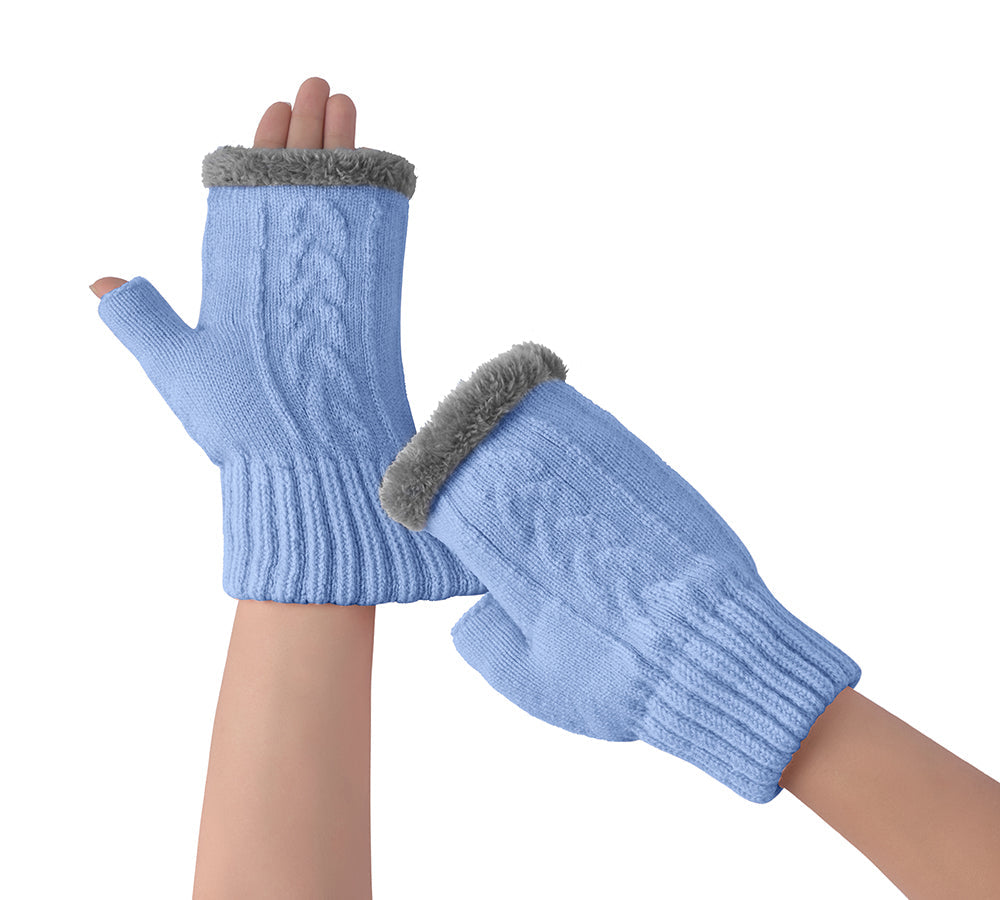 EVERAU® Fingerless Ultra Plush Knit Gloves EVERAU