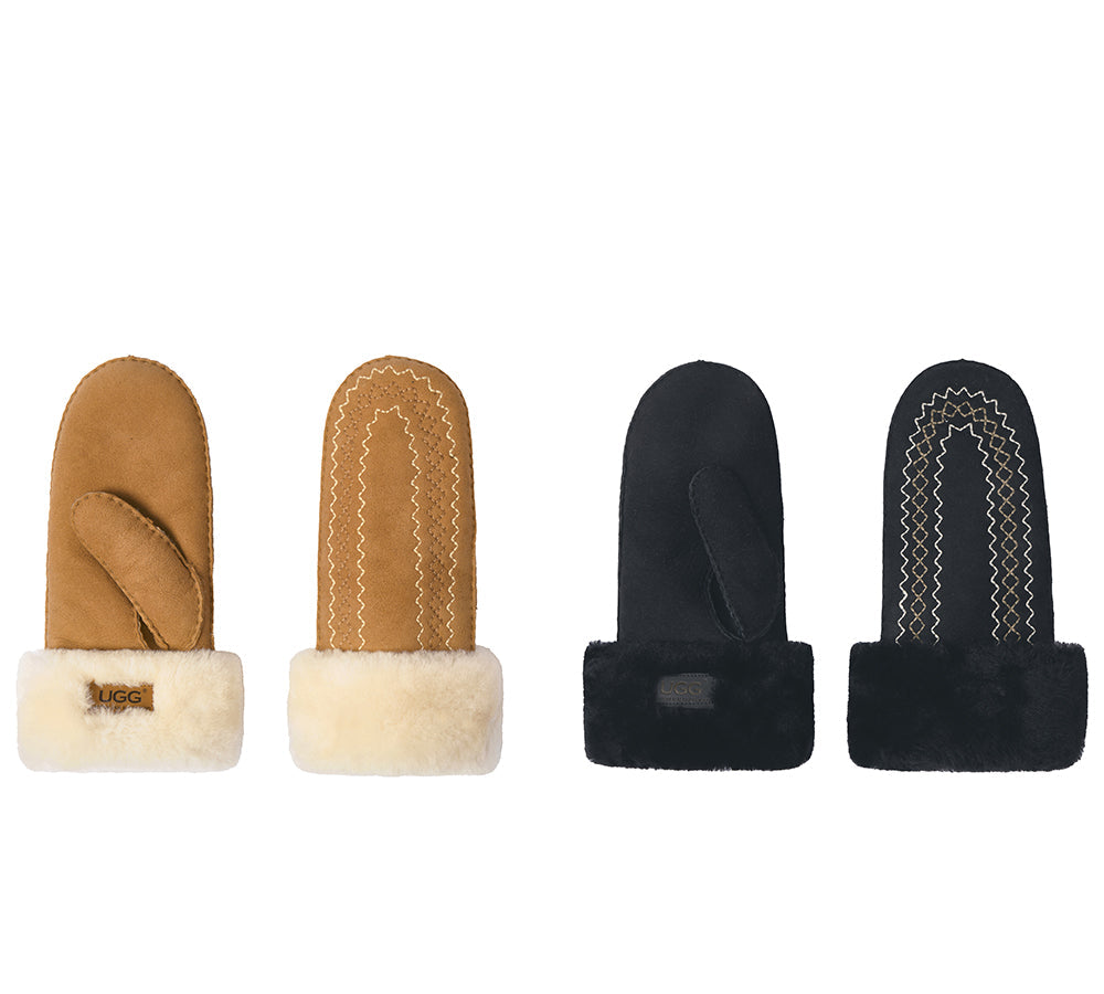 AUSTRALIAN SHEPHERD® Fluffy Sheepskin Wool Mittens Nuttoa UGG AUSTRALIAN SHEPHERD