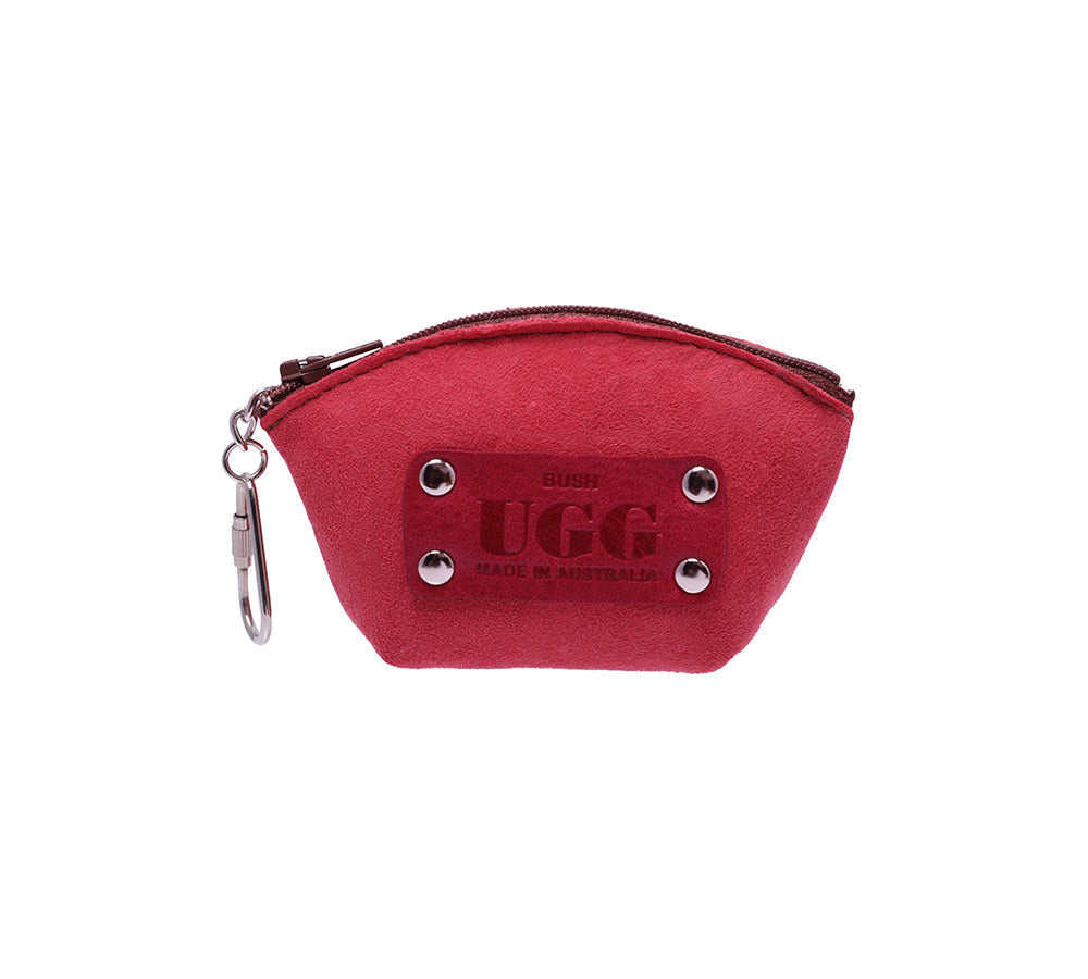 Sheepskin Wool Coin Zip Purse With Key Ring - UGG EXPRESS