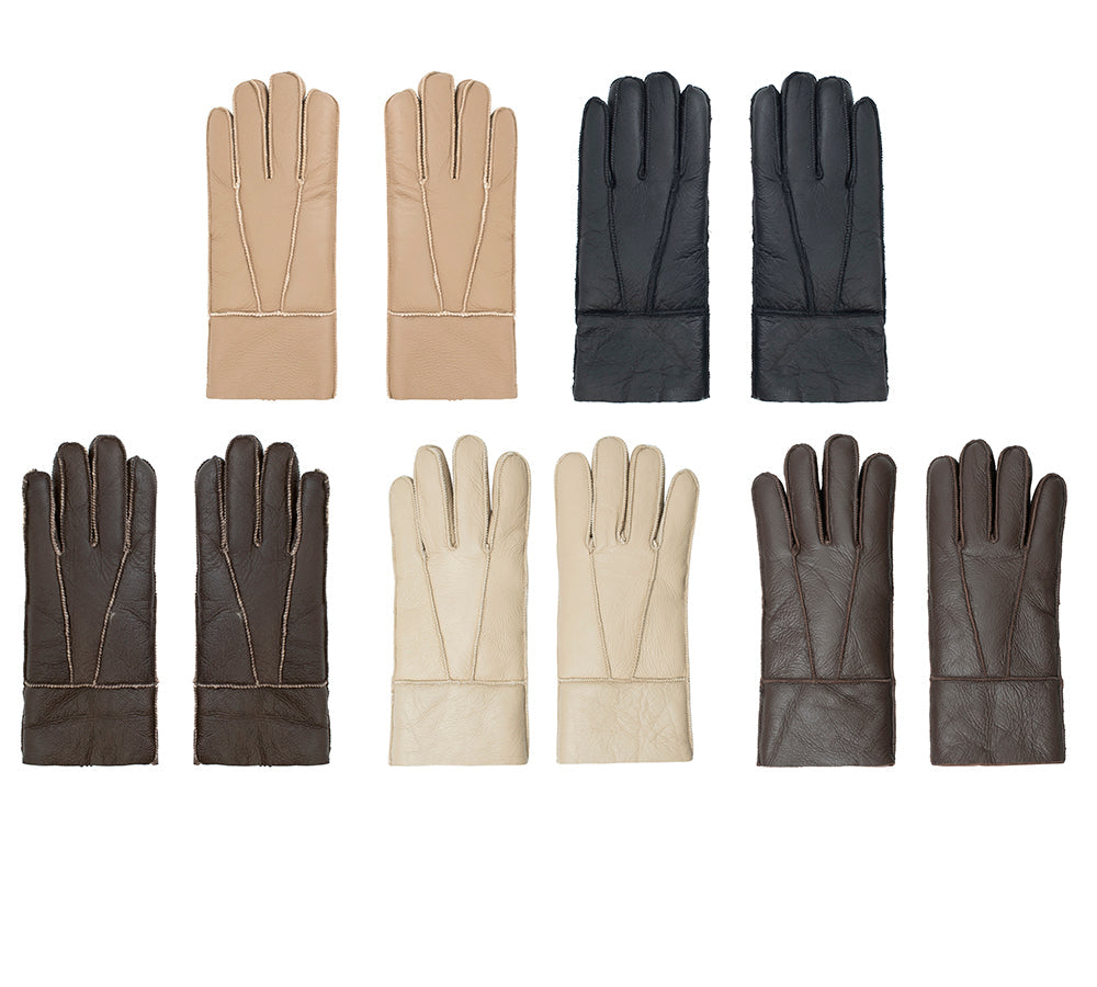 AUSTRALIAN SHEPHERD® Leather Fluffy Stitching Gloves UGG AUSTRALIAN SHEPHERD
