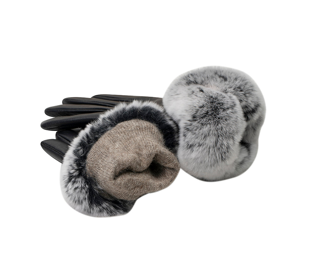 AUSTRALIAN SHEPHERD® Ladies Gloves Fluffy Sheepskin Wool Lennon Gloves UGG AUSTRALIAN SHEPHERD