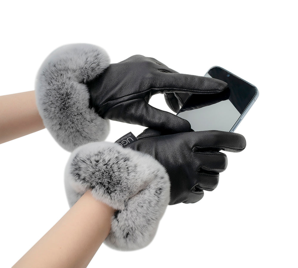 AUSTRALIAN SHEPHERD® Ladies Gloves Fluffy Sheepskin Wool Lennon Gloves UGG AUSTRALIAN SHEPHERD