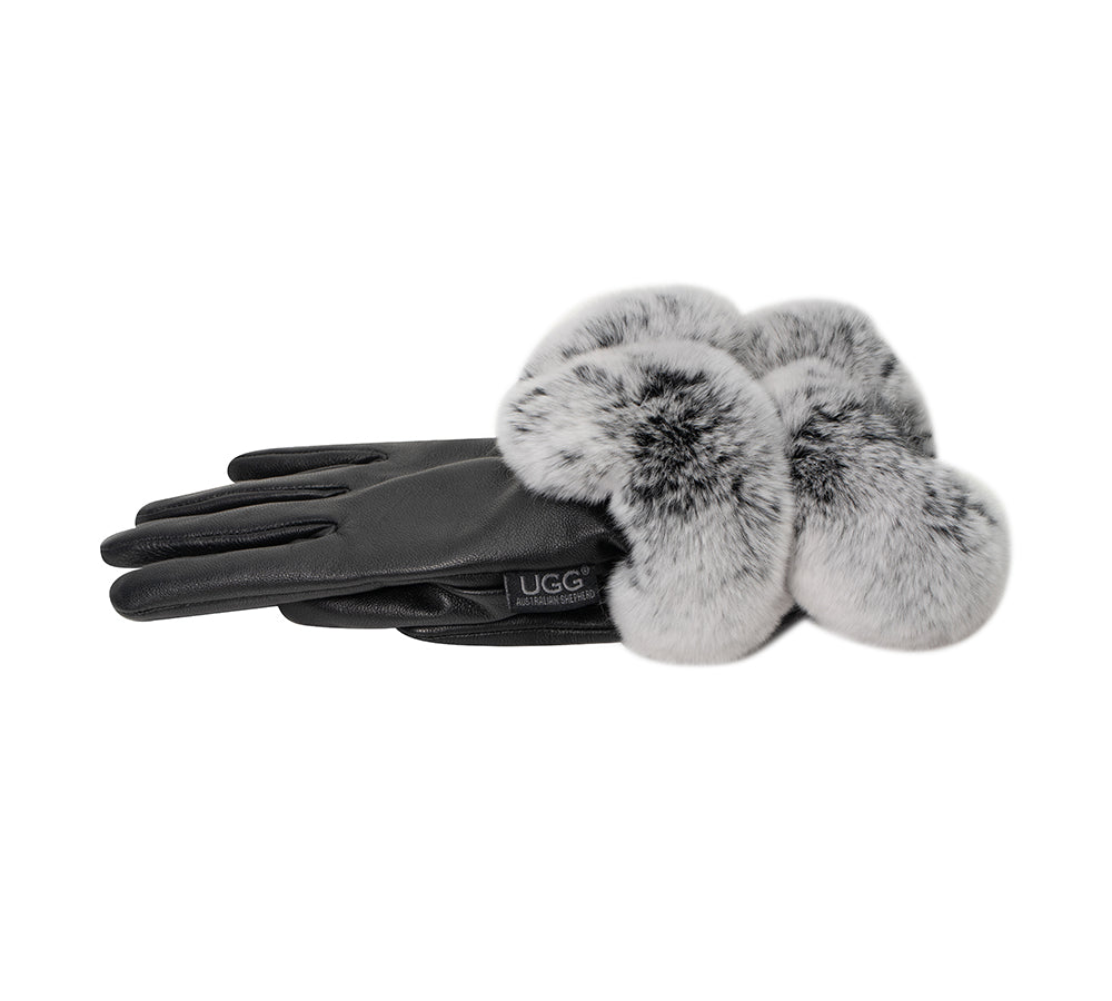 AUSTRALIAN SHEPHERD® Ladies Gloves Fluffy Sheepskin Wool Lennon Gloves UGG AUSTRALIAN SHEPHERD