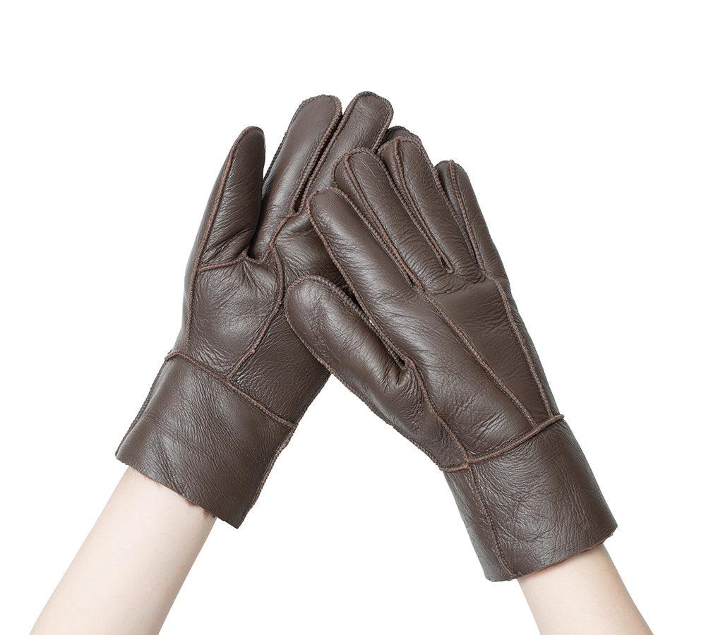 AUSTRALIAN SHEPHERD® Leather Fluffy Stitching Gloves UGG AUSTRALIAN SHEPHERD