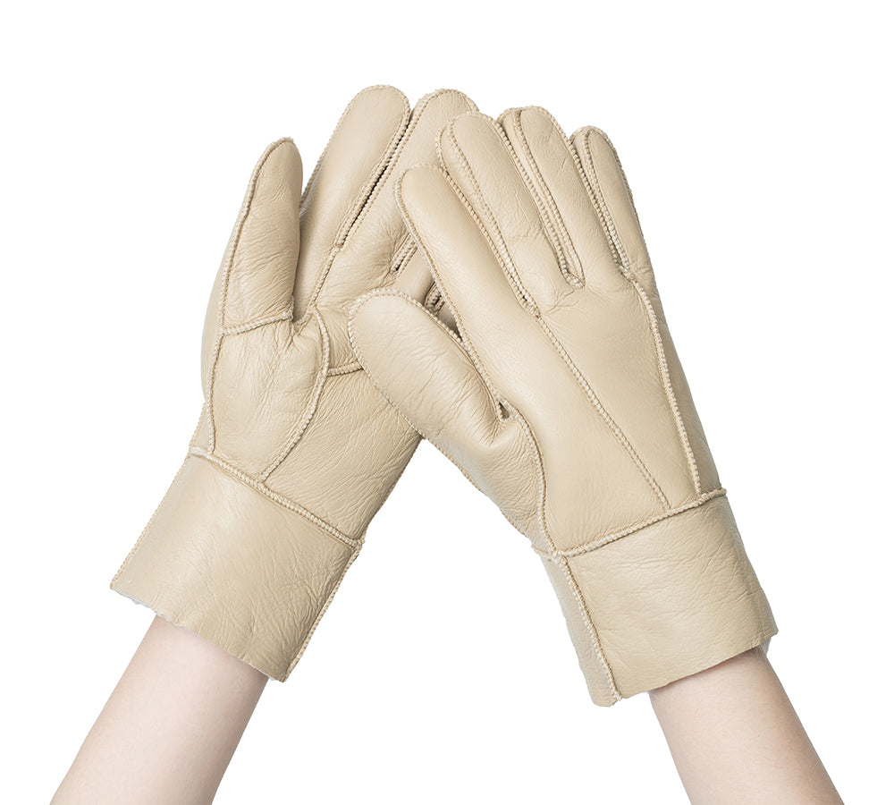 AUSTRALIAN SHEPHERD® Leather Fluffy Stitching Gloves UGG AUSTRALIAN SHEPHERD