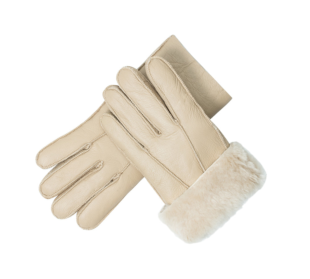 AUSTRALIAN SHEPHERD® Leather Fluffy Stitching Gloves UGG AUSTRALIAN SHEPHERD