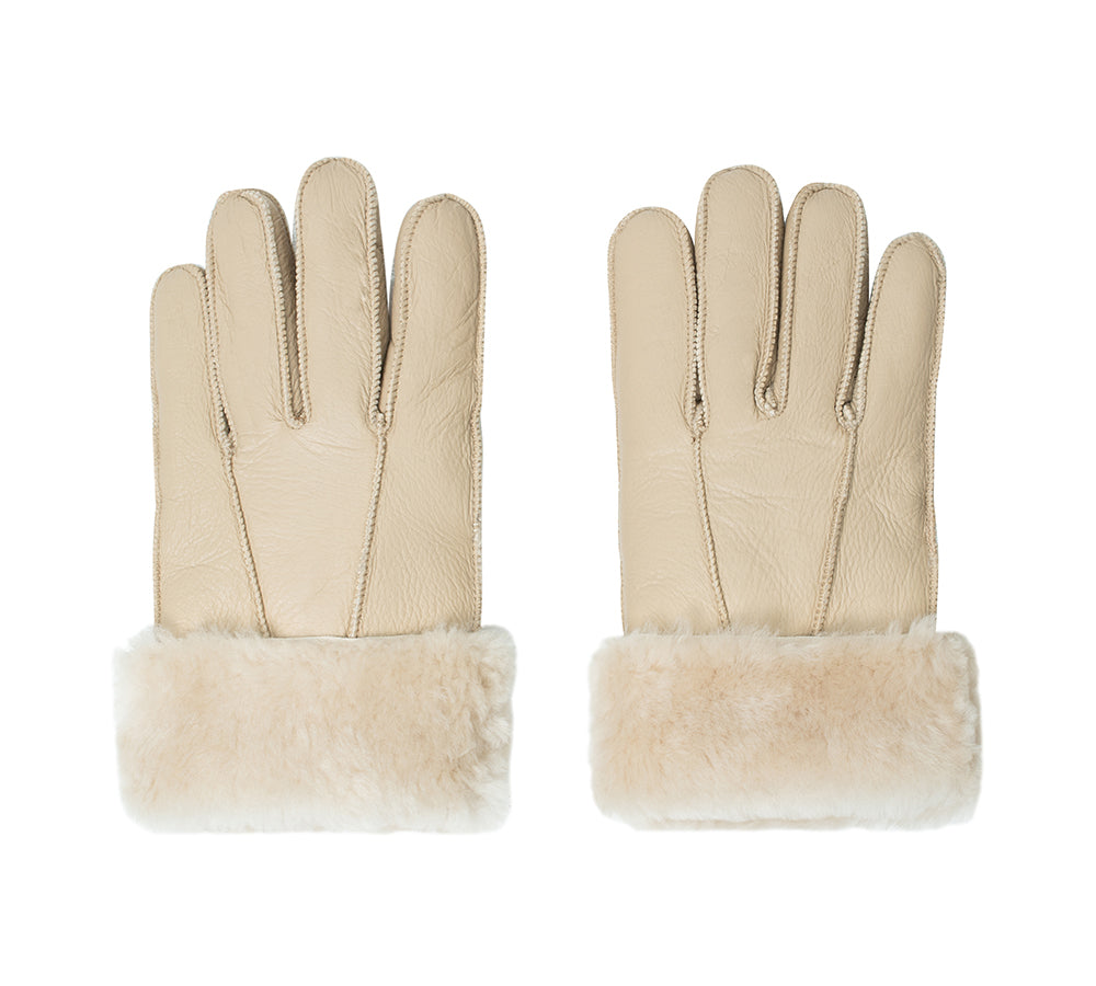 AUSTRALIAN SHEPHERD® Leather Fluffy Stitching Gloves UGG AUSTRALIAN SHEPHERD