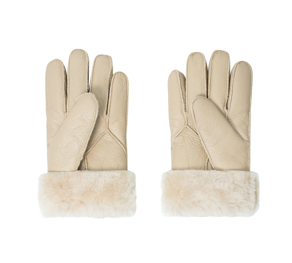AUSTRALIAN SHEPHERD® Leather Fluffy Stitching Gloves UGG AUSTRALIAN SHEPHERD