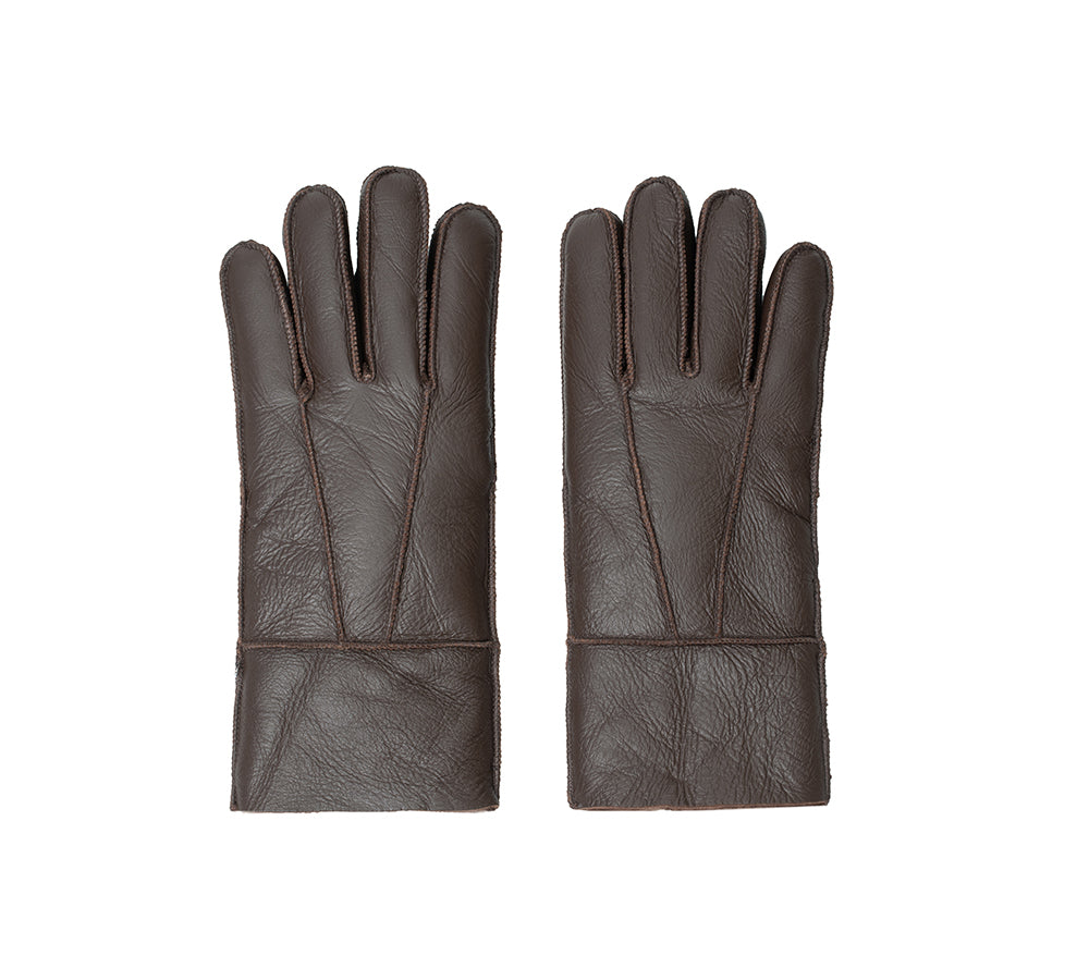 AUSTRALIAN SHEPHERD® Leather Fluffy Stitching Gloves UGG AUSTRALIAN SHEPHERD