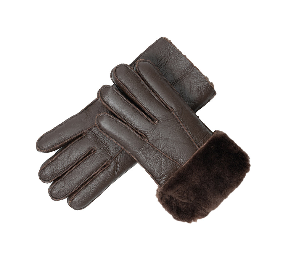 AUSTRALIAN SHEPHERD® Leather Fluffy Stitching Gloves UGG AUSTRALIAN SHEPHERD