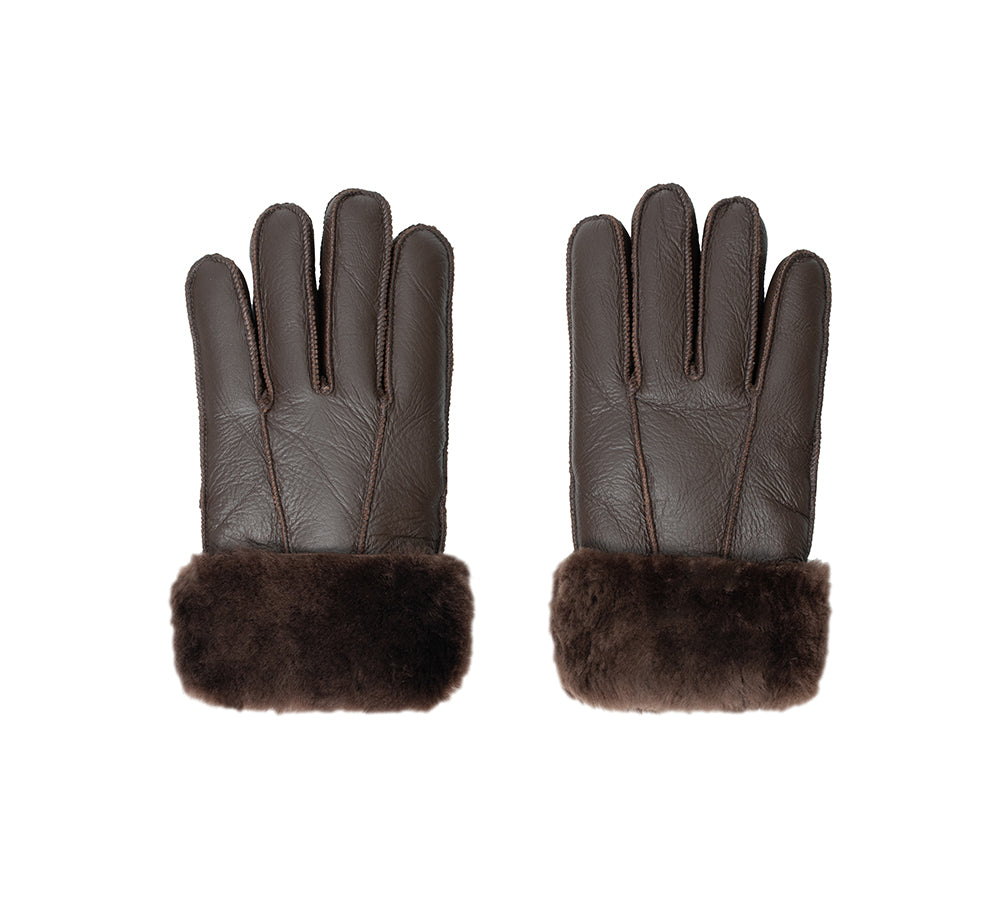 AUSTRALIAN SHEPHERD® Leather Fluffy Stitching Gloves UGG AUSTRALIAN SHEPHERD