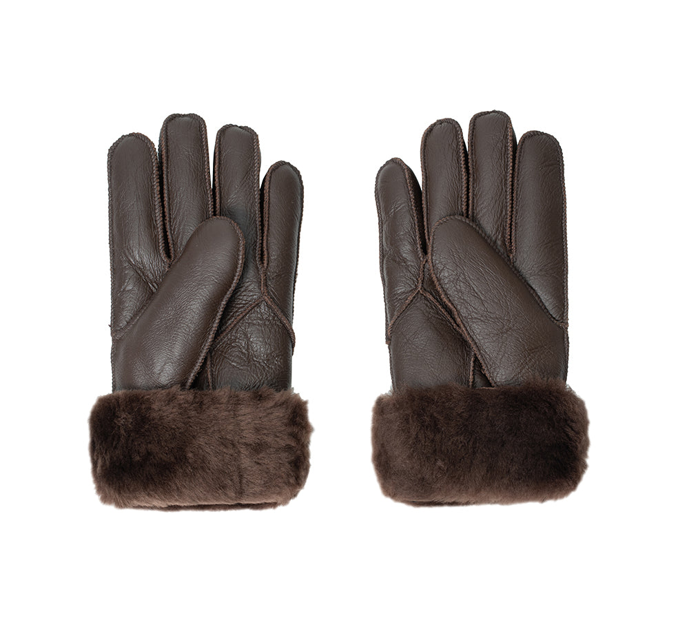 AUSTRALIAN SHEPHERD® Leather Fluffy Stitching Gloves UGG AUSTRALIAN SHEPHERD