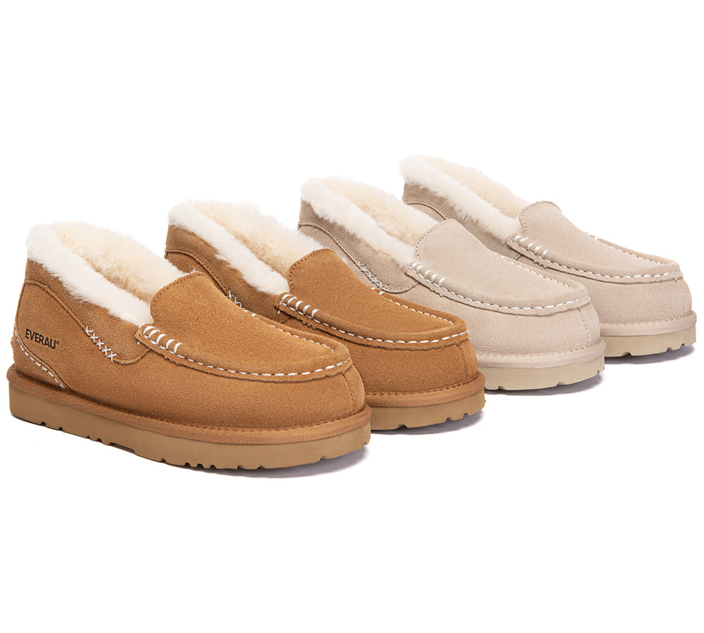 Suede Moccasin Loafers Women, Sheepskin Sooka – Ever UGG Outlet