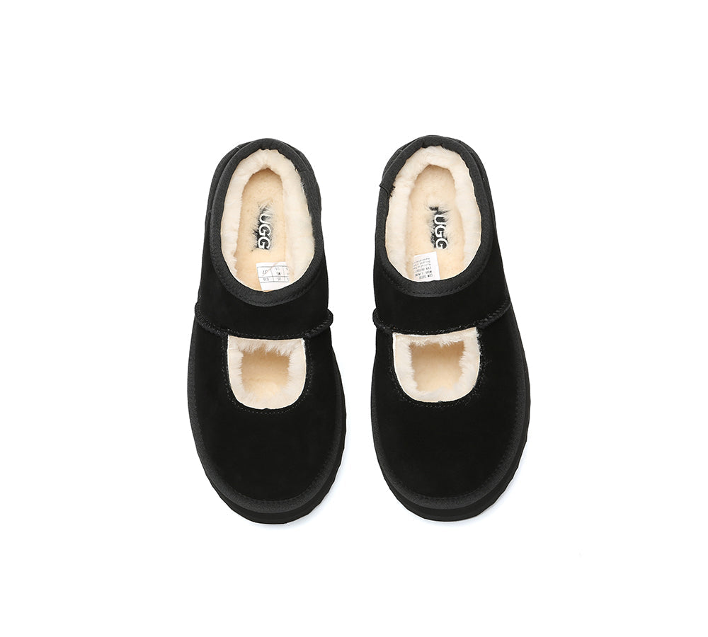 AUSTRALIAN SHEPHERD® UGG Slippers Sheepskin Wool Ankle Platform Carmella UGG AUSTRALIAN SHEPHERD