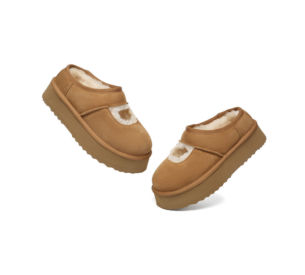 AUSTRALIAN SHEPHERD® UGG Slippers Sheepskin Wool Ankle Platform Carmella UGG AUSTRALIAN SHEPHERD