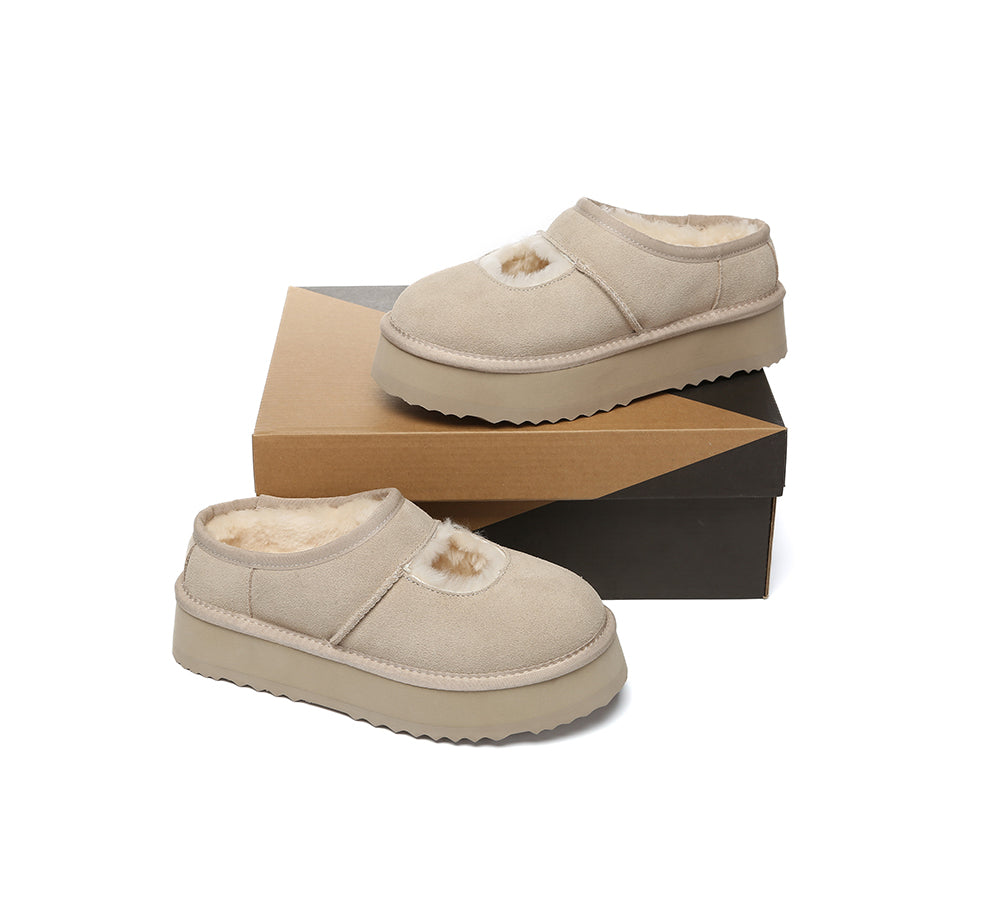 AUSTRALIAN SHEPHERD® UGG Slippers Sheepskin Wool Ankle Platform Carmella UGG AUSTRALIAN SHEPHERD