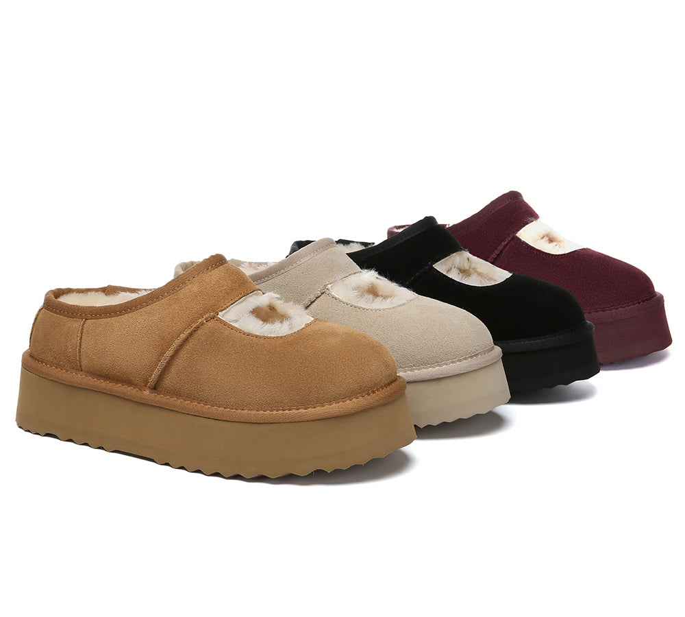 AUSTRALIAN SHEPHERD® UGG Slippers Sheepskin Wool Ankle Platform Carmella UGG AUSTRALIAN SHEPHERD