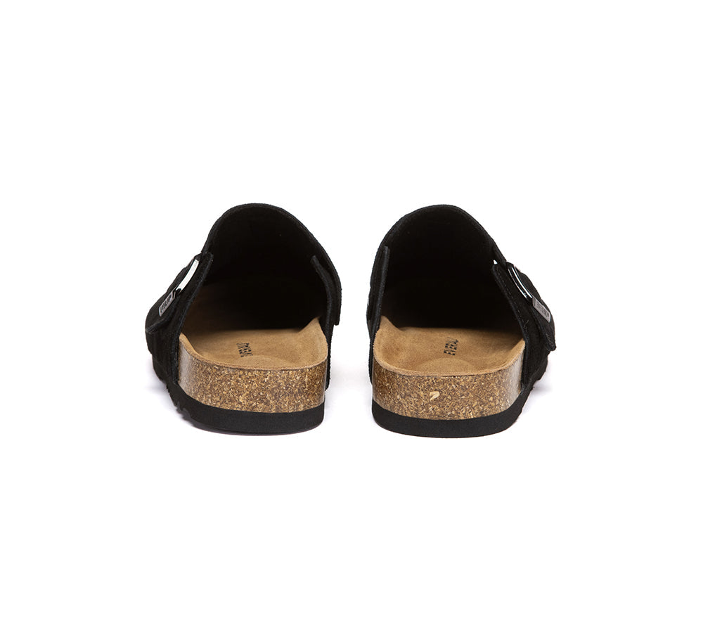 EVERAU® Men Adjustable Buckled Straps Slip-on Flat Sandal Slides Large Size Mason EVERAU
