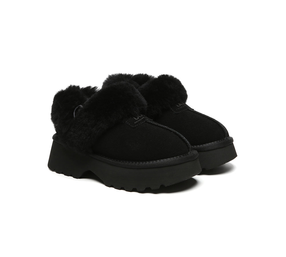 AUSTRALIAN SHEPHERD® UGG Slippers Women Chunky Platform Muna