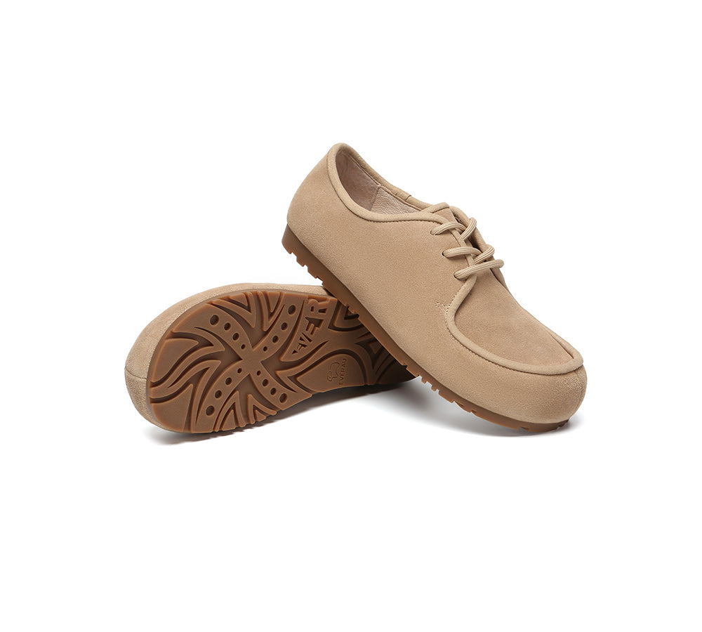 EVERAU® Women Slippers Suede Lace Up Brandon EVERAU
