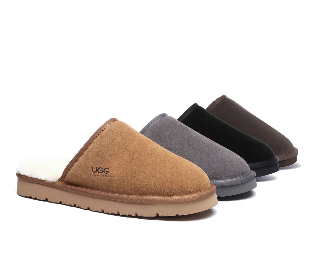 AUSTRALIAN SHEPHERDยฎ UGG Slippers Men Sheepskin Wool Scuff Cruz - UGG EXPRESS