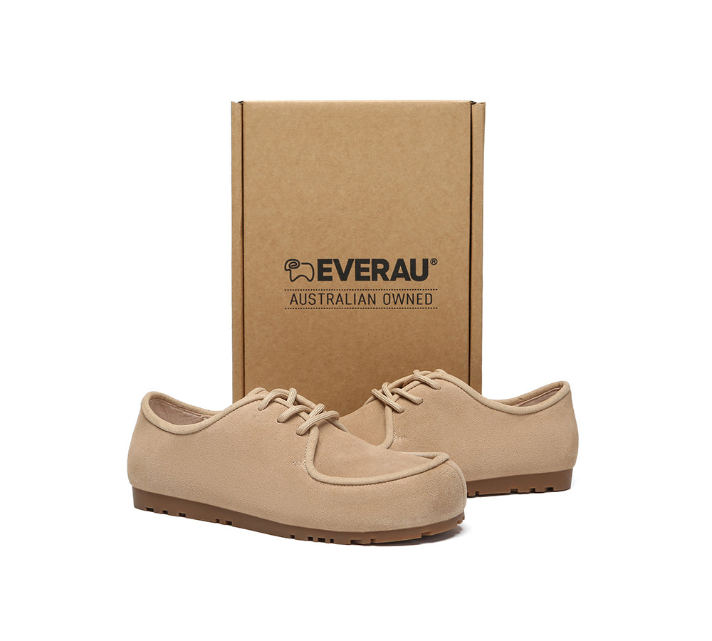 EVERAU® Women Slippers Suede Lace Up Brandon EVERAU