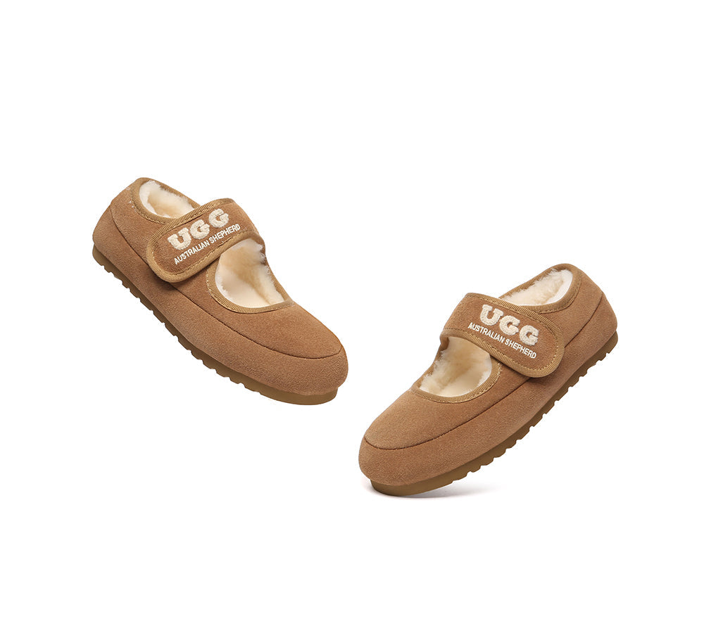 AUSTRALIAN SHEPHERD® UGG Slippers Sheepskin Wool Adjustable Strap Velvi UGG AUSTRALIAN SHEPHERD