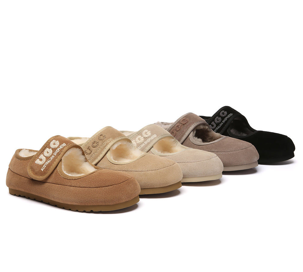 AUSTRALIAN SHEPHERD® UGG Slippers Sheepskin Wool Adjustable Strap Velvi UGG AUSTRALIAN SHEPHERD
