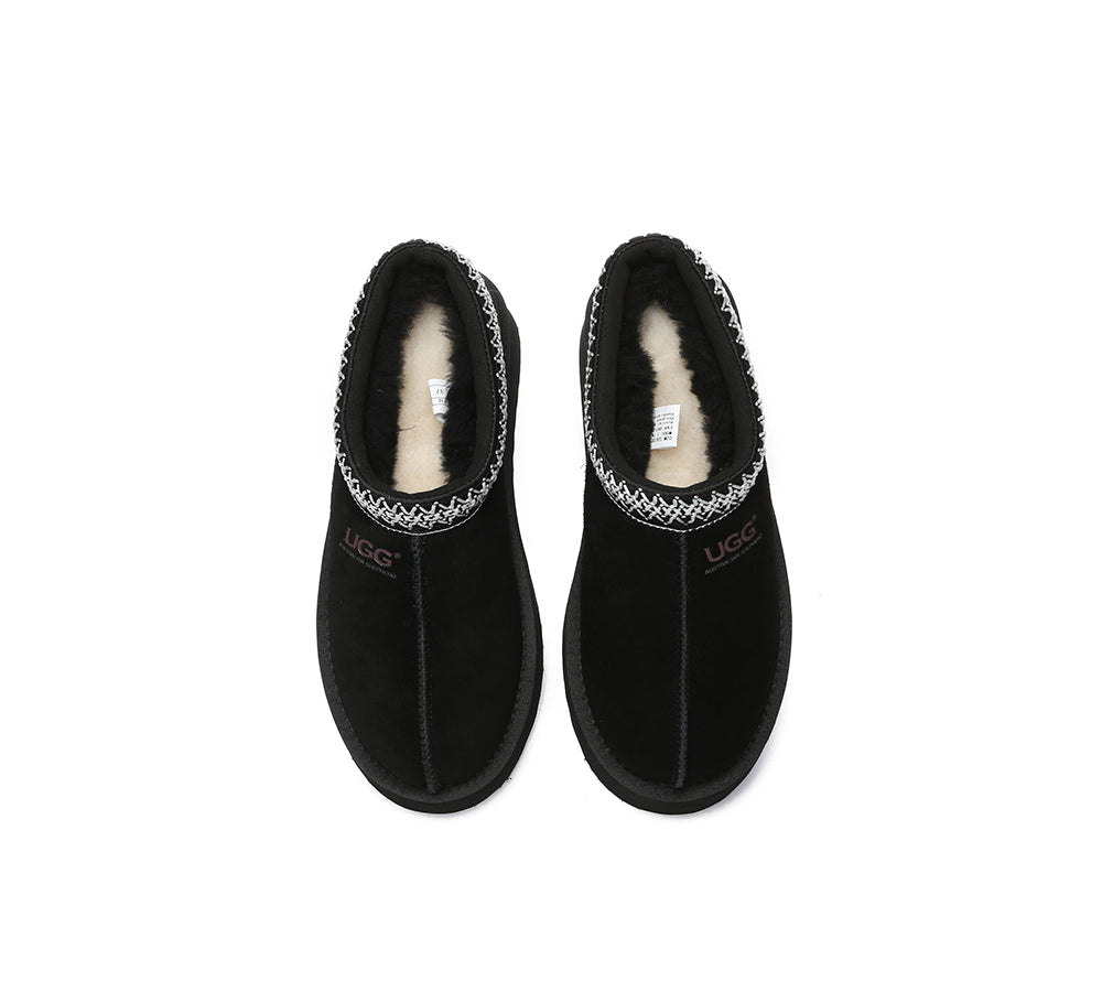 AUSTRALIAN SHEPHERD® UGG Slippers Sheepskin Wool Ankle Platform Tazzy Hippie - UGG EXPRESS