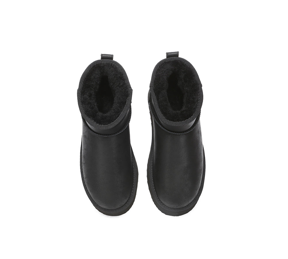 EVERAU® UGG Boots Women Sheepskin Wool Ankle Platform Romi - UGG EXPRESS