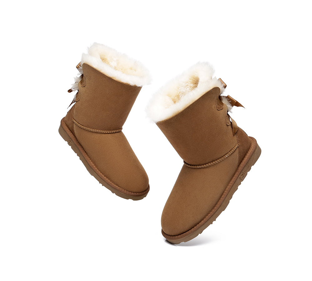EVERAU® UGG Boots Women Short Back Bow EVERAU