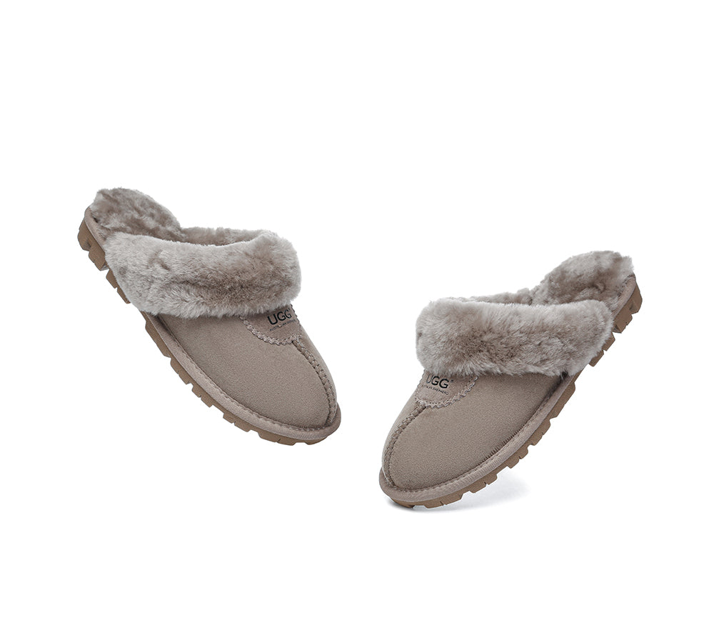 AUSTRALIAN SHEPHERD® UGG Slippers Double Face Sheepskin Wool Scuff Waffle UGG AUSTRALIAN SHEPHERD