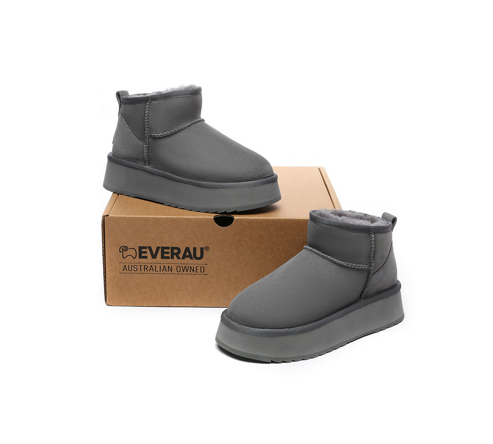 EVERAU?? UGG Boots Sheepskin Wool Ankle Ultra Mini Platform - UGG EXPRESS