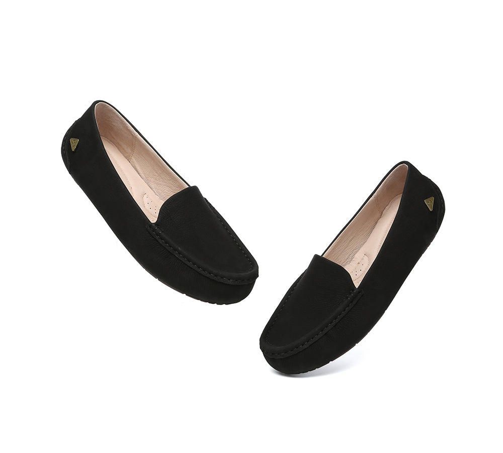 EVERAU® Women Suede Leather Moccasins Chic Soft Driving Loafers Morris EVERAU