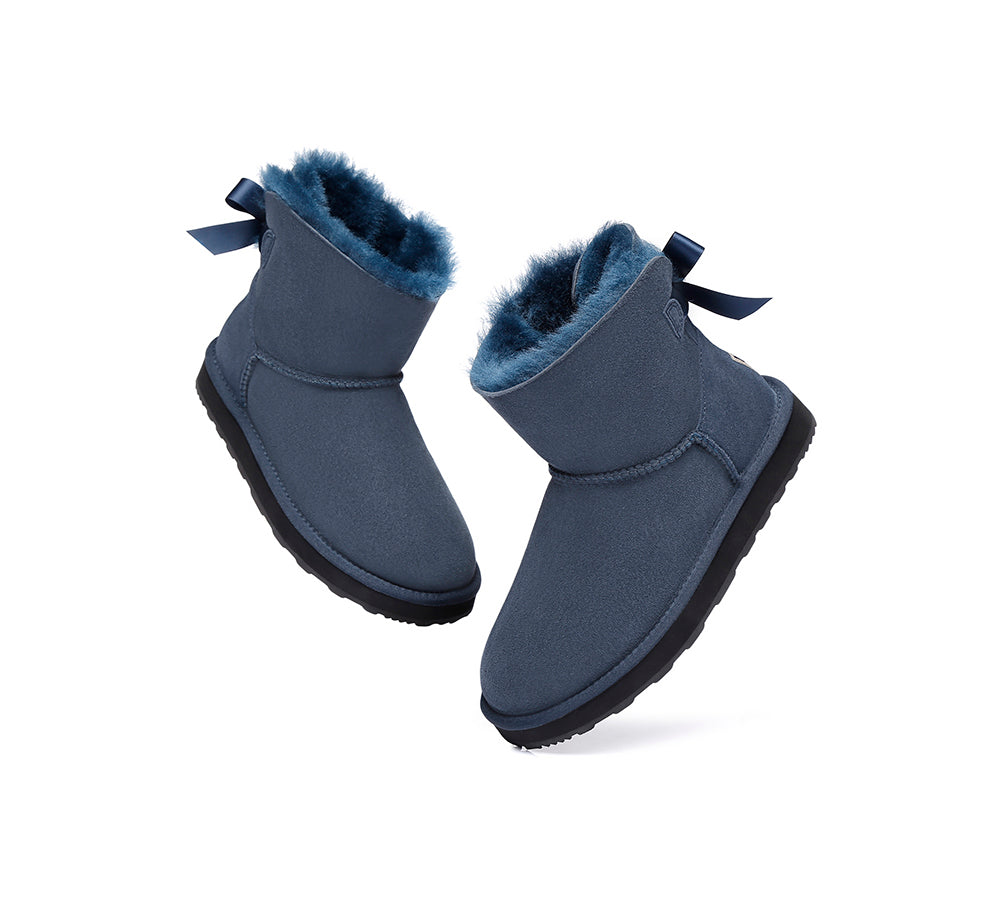 Urban UGG® UGG Boots Women Double faced Sheepskin Wool Mini Back Bow - UGG EXPRESS