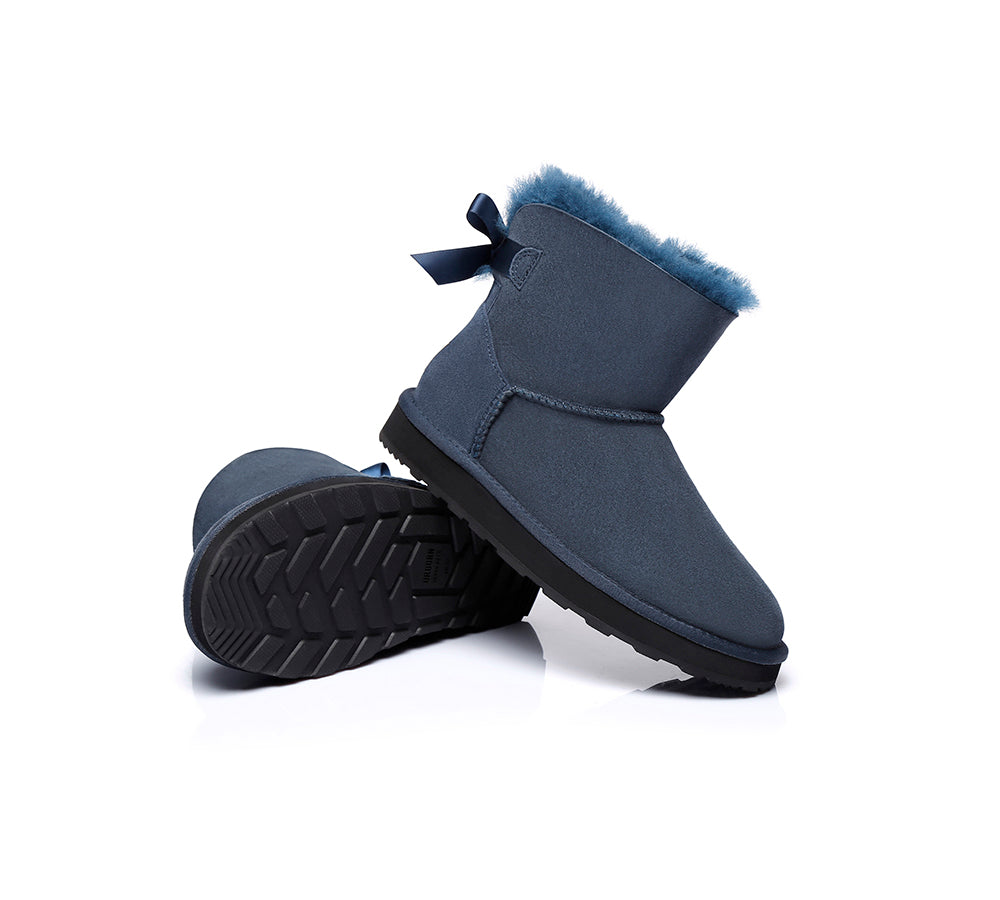 Urban UGG® UGG Boots Women Double faced Sheepskin Wool Mini Back Bow - UGG EXPRESS