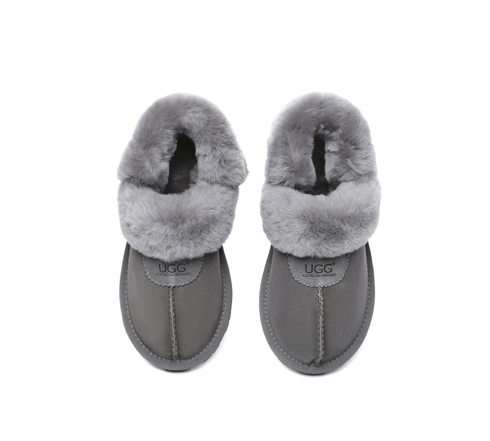 AUSTRALIAN SHEPHERD® 3-Way Style UGG Women Slippers Removable Wool Fluffy Strap Slingback Waffle UGG AUSTRALIAN SHEPHERD