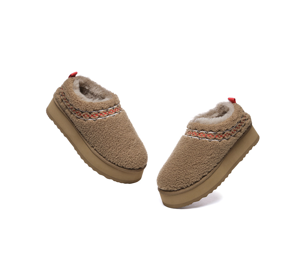 AUSTRALIAN SHEPHERD?? UGG Slippers Sheepskin Wool Plush Ankle Platform Madge - UGG EXPRESS