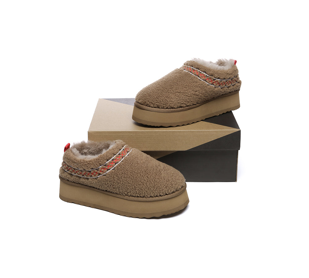 AUSTRALIAN SHEPHERD?? UGG Slippers Sheepskin Wool Plush Ankle Platform Madge - UGG EXPRESS