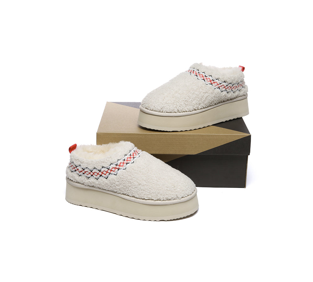 AUSTRALIAN SHEPHERD?? UGG Slippers Sheepskin Wool Plush Ankle Platform Madge - UGG EXPRESS