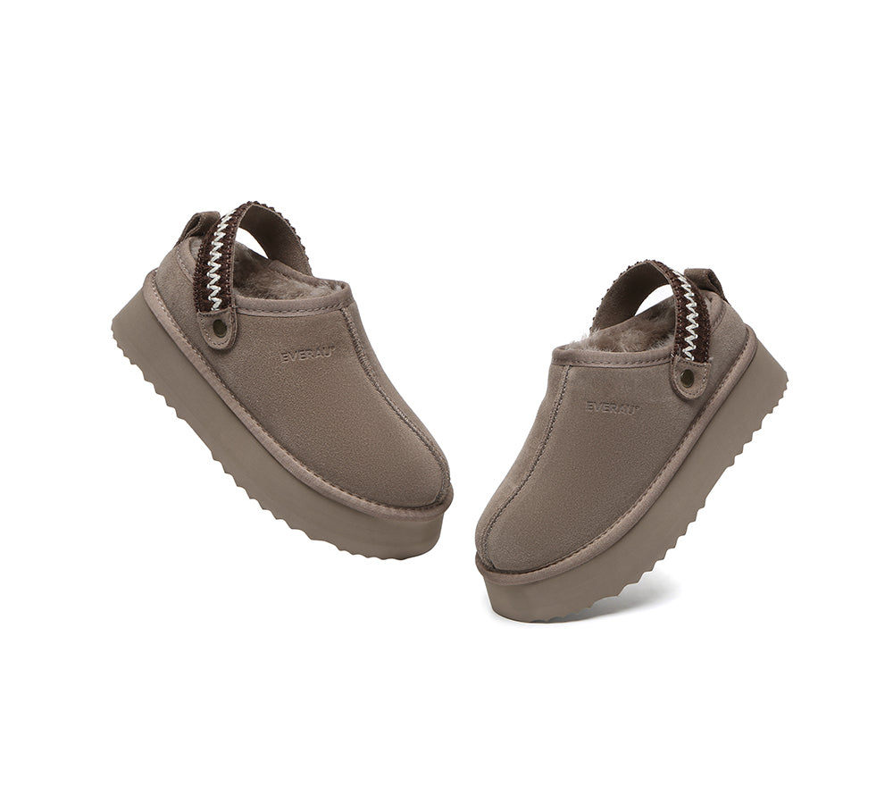 EVERAU® UGG Slippers Kintted Platform Maeve