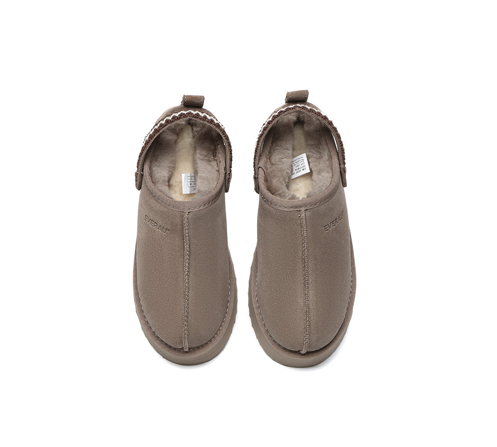 EVERAU® UGG Slippers Kintted Platform Maeve