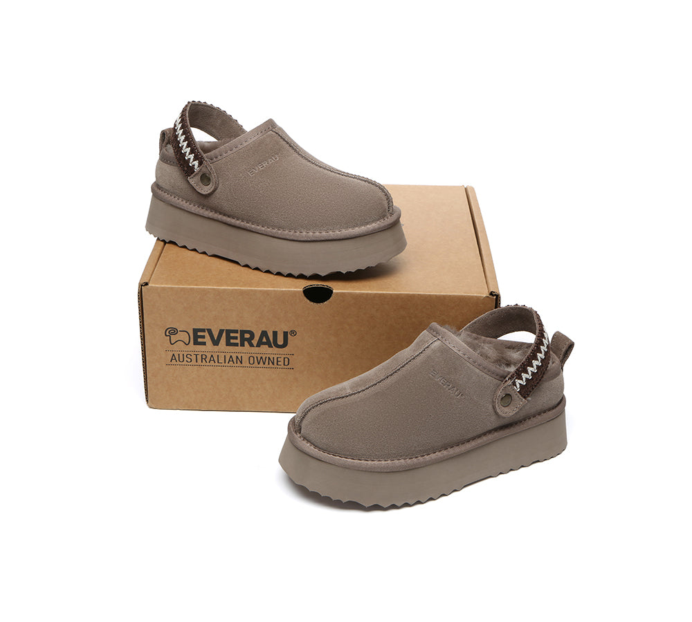 EVERAU® UGG Slippers Kintted Platform Maeve
