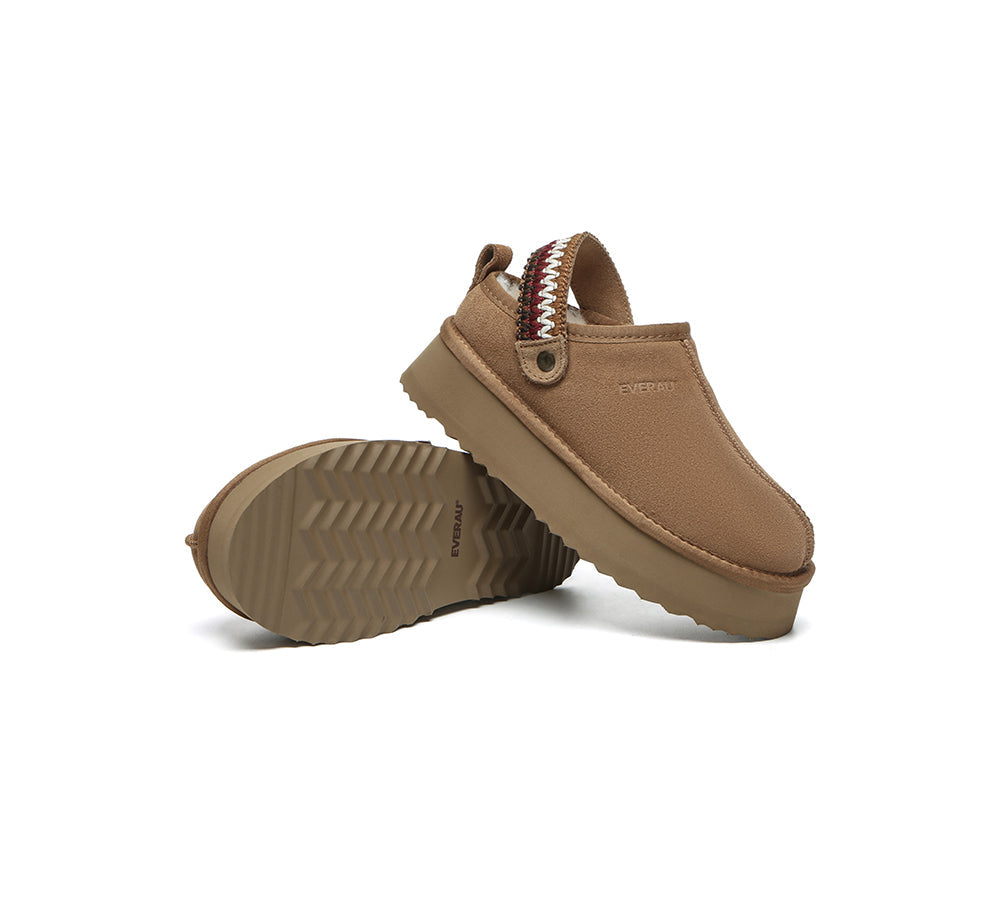 EVERAU® UGG Slippers Kintted Platform Maeve