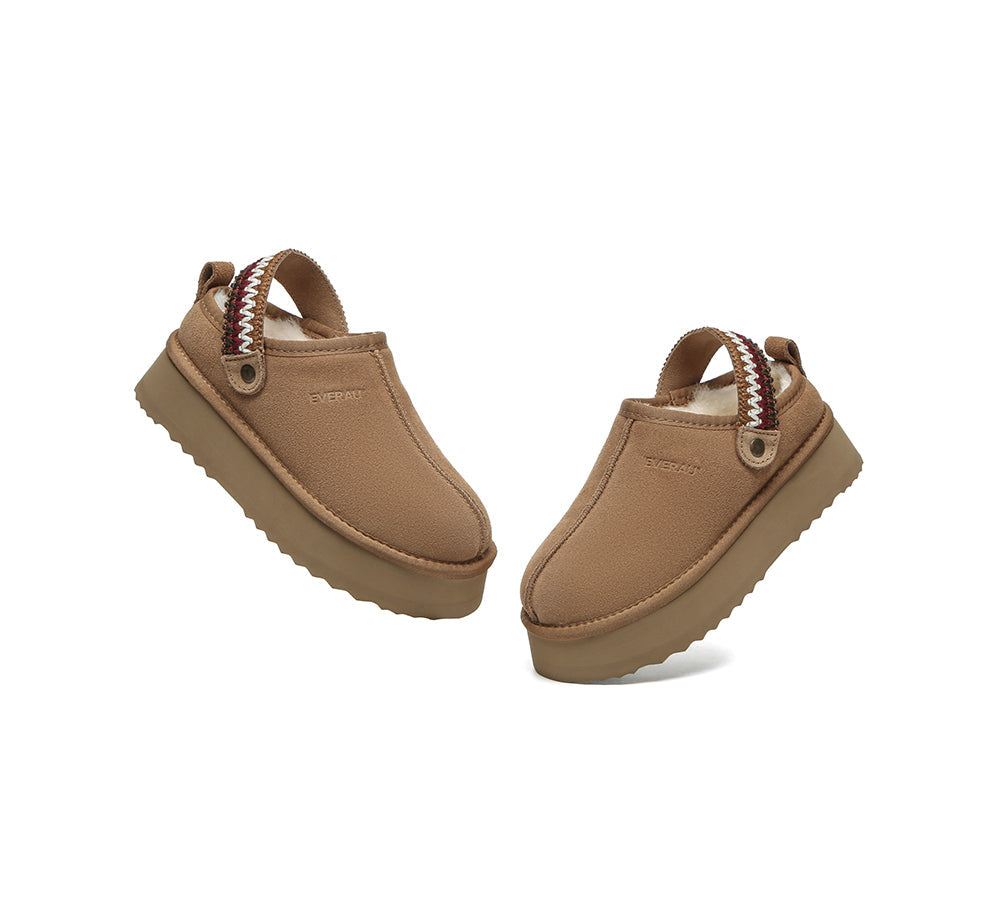 EVERAU® UGG Slippers Kintted Platform Maeve