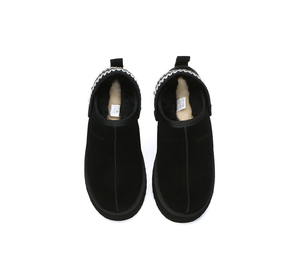 EVERAU® UGG Slippers Kintted Platform Maeve
