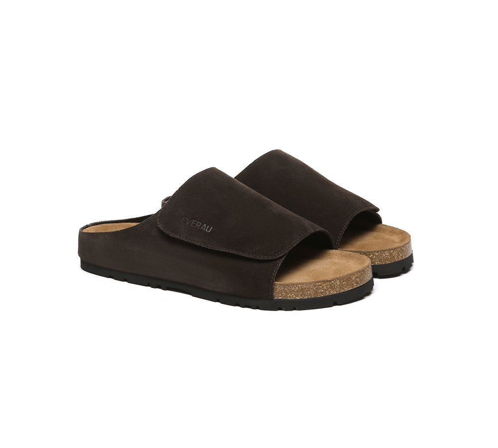 EVERAU® Men Adjustable Embossed Slip-on Slides Justice