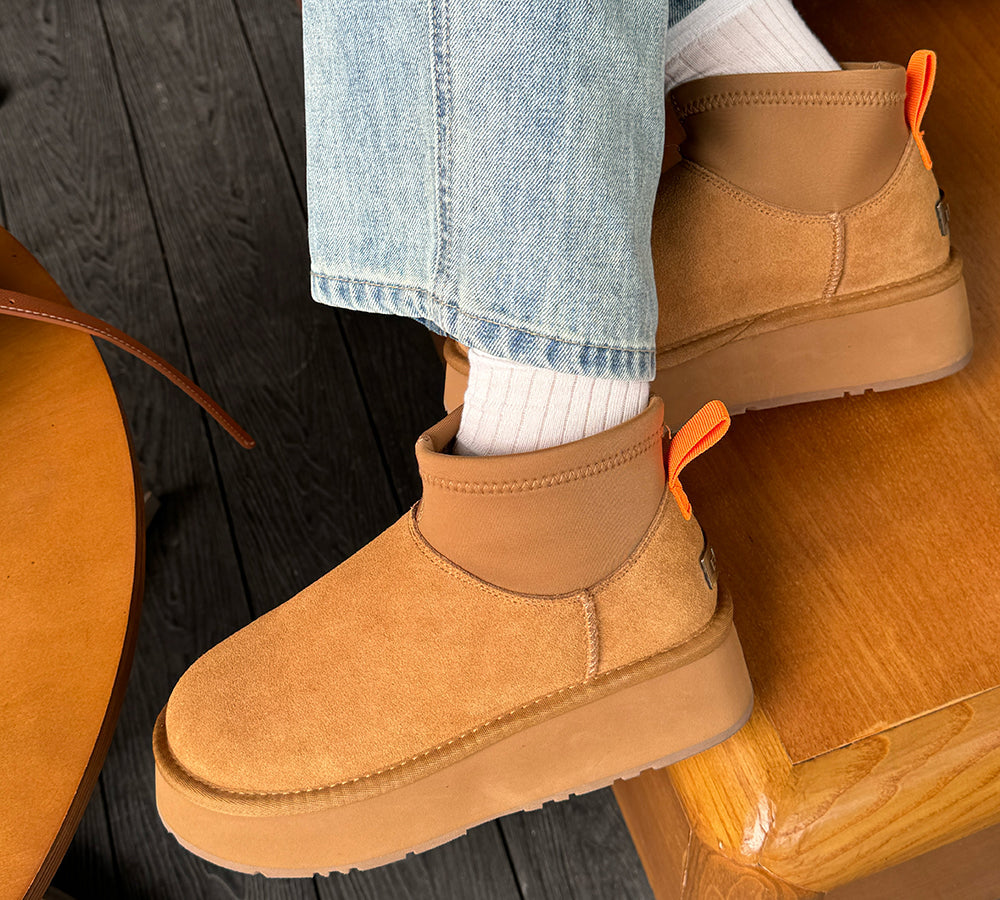 UGG EVERAUยฎ UGG Boots Women Stretchy Mini Platform Ethel